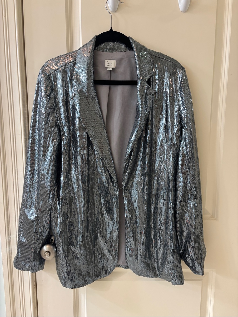 A New Day Silver Sequin Blazer | Size M | Worn Once